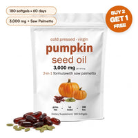 Pepovia Pumpkin Seed Oil + Saw Palmetto, Buy 2 Get 1 Free